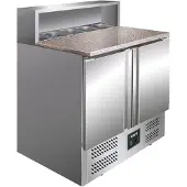 Esmeyer Saro Pizzatisch GIANNI PS900, Edelstahl, Robuster Zubereitungstisch mit einer automatischen Abtaufunktion, 1 Pizzatisch