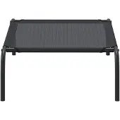 vidaXL Hundebett Erhöht Schwarz 90x50x20 cm Oxford-Gewebe und Stahl