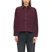 s.Oliver Langarmbluse Cordbluse mit Hemdkragen und Knofpleiste