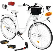 DaviBikes Damenfahrrad Davi Lila 28", 1 Gang, 155-180 cm, Weiß/Schwarz