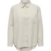 ONLY Longbluse "ONLTOKYO L/S LINEN BLEND SHIRT" mit Leinen