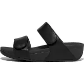 FitFlop Lulu Slides FV6-090, Badelatschen, Damen, Schwarz, Größe: 38