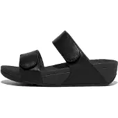 FitFlop Lulu Slides FV6-090, Badelatschen, Damen, Schwarz, Größe: 39