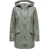 ONLY Damen wasserabweisende Regenjacke ONLElisa Regenmantel mit Kapuze 15261734