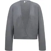 QS Strickjacke Feinstrick-Cardigan mit breitem Bündchen