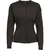 ONLY Strickjacke "ONLLUCY LS O-NECK CARDIGAN EX KNT" Materialmix, regular fit, Rundhals