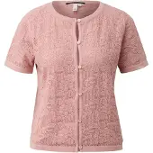 QS Halbarmstrickjacke mit Ajourmuster
