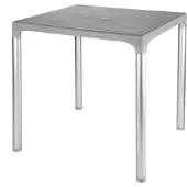 Lesli Living BELLA Gartentisch Bistrotisch Balkontisch Gartenmöbel 70x70cm grau