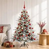 Syfax Künstlicher Weihnachtsbaum mit Weihnachtskugel 120 cm 150 LEDs
