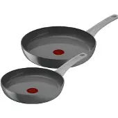 Tefal C42790, Frittierset, Grau, Keramik, Aluminium, Thermo-Punkt, Keramik, Gas, Halogen, Induktion, Versiegelte Platte
