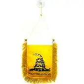 OEM Mini-Wimpel Gadsden Dont Tread On Me 15x10 cm Polyester mit Saugnapf