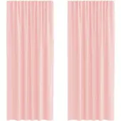 vidaXL Voile Vorhänge mit Schlaufen 2 Stk. Rosa 140x245 cm