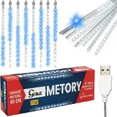 Goliat Meteorschauer-LED-Lampen, fallender Schnee, 45 cm, blau, USB