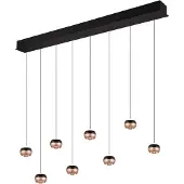 TRIO Design-Pendellampe Orbit 8-Licht-Gerade