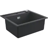 GROHE K700, Aufsatzwanne, Rechteckig, Quarzkomposit, Schwarz, 1 Becken, Rechteckig