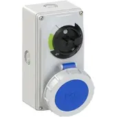 Pce 61242-9k CEE-Steckdose abschaltbar kompakt 32A 4p 9h IP66/IP67 Knock Out 612429k