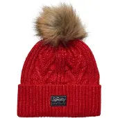 Superdry Cable Lux Beanie Rot Frau