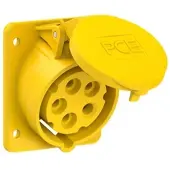Pce 415-4f87 CEE-Anbausteckdose schräg (75x85mm) 16A 5p 4h IP44/IP54 4154f87