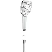 Schutte Stangenbrause-Set SCHÜTTE "RAVENNA", weiß (chrom, weiß), H:65cm, Brausegarnituren, Stangenbrause-Set, 3-fach verstellbar / Antikalk / wassersparend