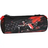 Merkloos Schuletui rund, F1 Auto Motiv, 22x8x8 cm, für Jungen