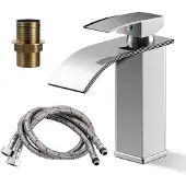 Merkloos Solidchoice – Wasserhahn für das Badezimmer im Wasserfall-Design, aus Edelstahl
