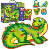 Roter Käfer Puzzle-Bodenbelag mit 31 Teilen. Dinosaurier