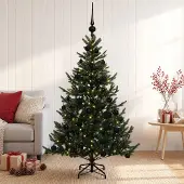 Syfax Künstlicher Weihnachtsbaum mit Weihnachtskugel 150 cm 150 LEDs