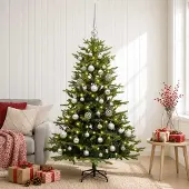 Syfax Künstlicher Weihnachtsbaum mit Weihnachtskugel 120 cm 150 LEDs