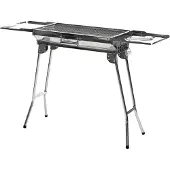 Huismerk Zusammenklappbarer Holzkohlegrill aus Edelstahl, Tragbar, Leicht zu reinigen, ideal für Picknicks, Camping, Garten, Strand, Rostfreier