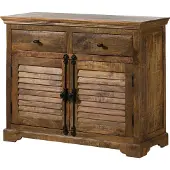 MASSIVMOEBEL24.DE MASSIVMOEBEL24 Sideboard Mango 110x45x90 dunkelbraun geölt RODEZ #119
