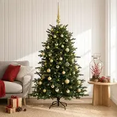 Syfax Künstlicher Weihnachtsbaum mit Weihnachtskugel 120 cm 150 LEDs