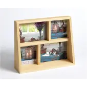 Walther design Rustic 2x10x15 2x10x10 Holz Blockrahmen natur