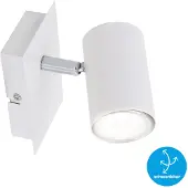 Briloner Wandleuchte, Wandlampe schwenkbar, Deckenspot GU10 Fassung, max. 40 Watt, Deckenlampe, Deckenleuchte 120x80x123mm (LxBxH), weiß