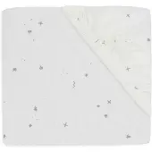 Jollein Fix-Leintuch Twinkling Sea Green 140 x 70 cm, Grün/Weiss