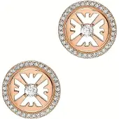 Emporio Armani Ohrringe - Emporio Armani Rose Gold-Tone Sterling Silver Stud - Gr. unisize - in Gold - für Damen