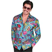 Widmann 80er JAHRE PARTY FASHION HEMD (Hemd), XXL