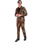 Widmann ANIMAL PRINT LEOPARD PARTY FASHION ANZUG (Jackett, Hose), L