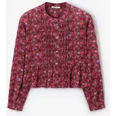 Sissy-Boy Bluse Mit Blumenmuster - Dunkelrot | Größe: M