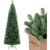 Salcar Bleistift Weihnachtsbaum 210 cm Künstlicher Tannenbaum Schmal Christbaum Slim