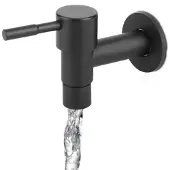 Sonstiges Waschtischarmatur Edelstahl Schwarz Schnellabzug G1/2'' Einhebel Kaltwasserhahn
