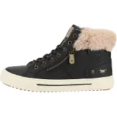 Mustang Damen Stiefelette Sneaker mit Plüscheinstieg 15M0112003, Größe:40 EU, Farbe:Schwarz