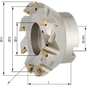 Format Planfräser 45° mit Innenkühlung ø50mm Z 5
