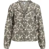 Object Bestickte V-ausschnitt Bluse Grau 42