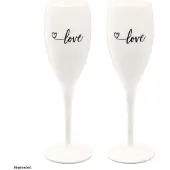 Koziol Sektgläser Superglas Cheers No. 1 Love Edition (Set von 2 Stück)
