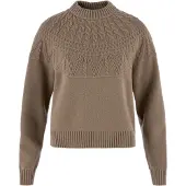 Fjällräven - Wollpullover - Övik Solid Jacquard Knit W Suede Brown für Damen aus Wolle - Größe XS - Braun