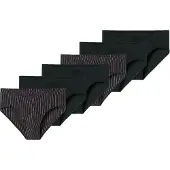 Schiesser Herren Slips, 6er Pack - "95/5", Supermini, Cotton Stretch, uni/gestreift