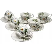Queen Isabell Elegantes Espresso-Tassen Set mit Untertassen 80ml