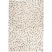 FRAAI Teppich Hochflor | Grand Dots Creme Schwarz | 120x170cm | Creme | Jute | Rechteckig