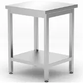 Hendi Arbeitstisch mit Grundboden Budget Line aus Edelstahl 600x600x850mm