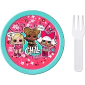 Mepal Lunchbox "Fruchtbox mit Gabel Campus 300 ml", bunt (l.o.l surprise), L:6,7cm, Kunststoff, Lebensmittelaufbewahrungsbehälter, Lunchbox
